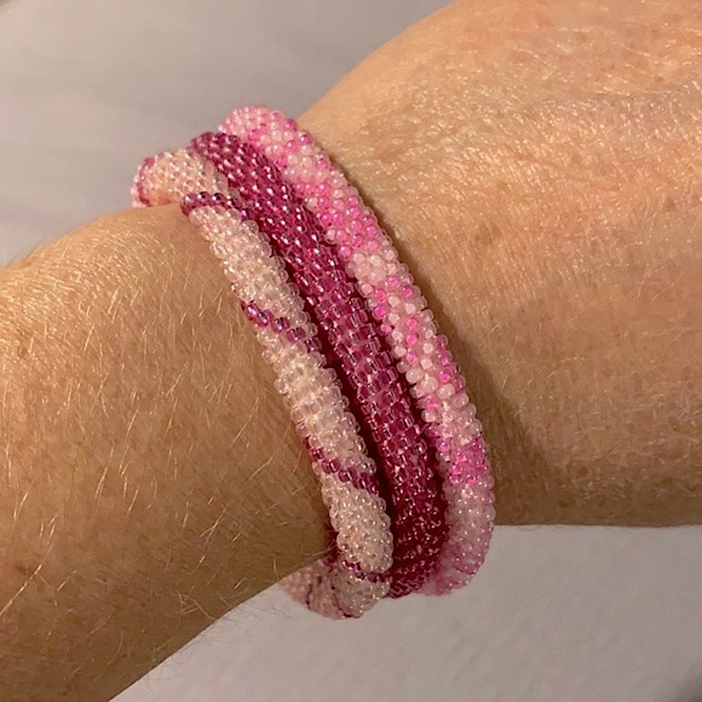 *NWOT-Set of 3. Crochet beaded bracelets